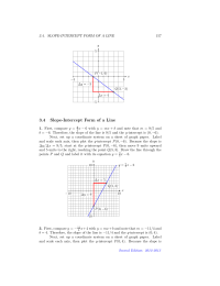 SlopeIntercept Form of a Line