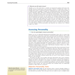 Objective Personality Tests