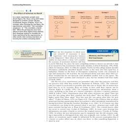 LINKAGES Memory and Perception in the Courtroom