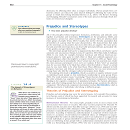 Theories of Prejudice and Stereotyping