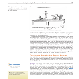 Forming and Strengthening Operant Behavior