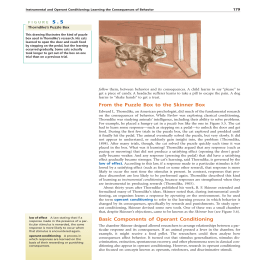 Basic Components of Operant Conditioning