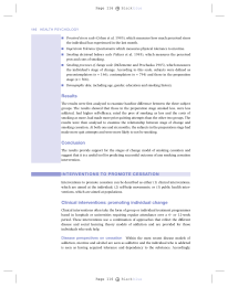 Clinical interventions promoting individual change