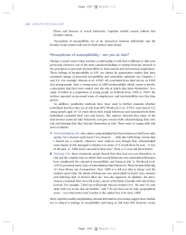 Perceptions of susceptibility  are you at risk