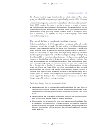 The role of dieting in mood and cognitive changes