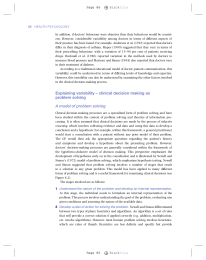 Explaining variability  clinical decision making as problem solving