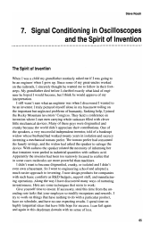 Signal Conditioning in Oscilloscopes and the Spirit of Invention