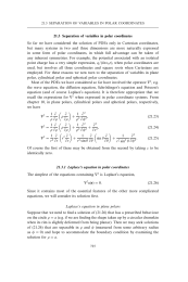 Separation of variables in polar coordinates