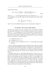 Stationary values of manyvariable functions