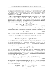 Generating functions for joint distributions