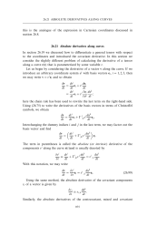 Absolute derivatives along curves