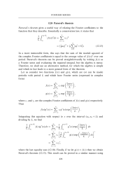 Parsevals theorem