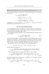 The CauchyRiemann relations