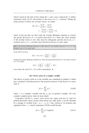 Power series in a complex variable