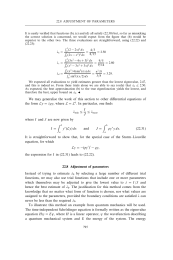 Adjustment of parameters