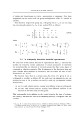 The orthogonality theorem for irreducible representations