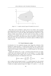 Greens theorem in a plane