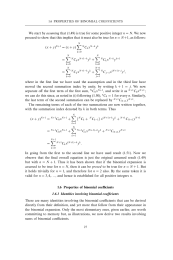 Properties of binomial coefficients