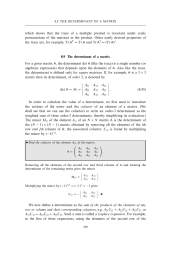 The determinant of a matrix