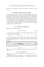 Definite integrals using contour integration