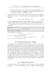 Cylindrical and spherical polar coordinates