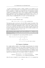 Properties of distributions