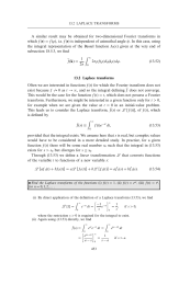 Laplace transforms