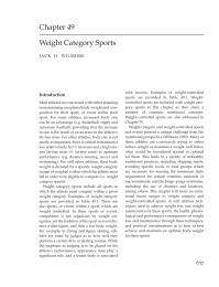 Weight Category Sports