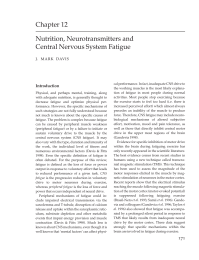 NutritionNeurotransmitters and Central Nervous System Fatigue