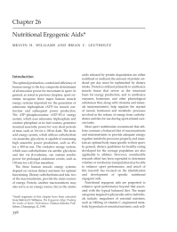 Nutritional Ergogenic Aids