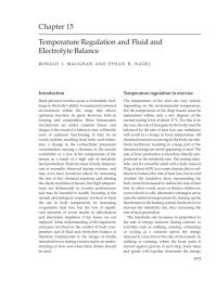 Temperature Regulation and Fluid and Electrolyte Balance