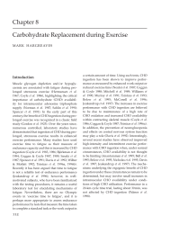 Carbohydrate Replacement during Exercise