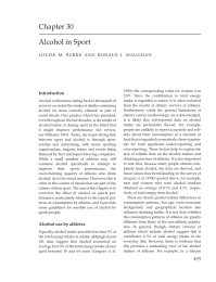 Alcohol in Sport