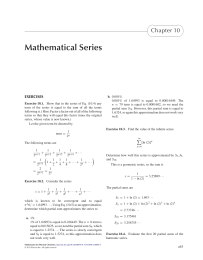 Mathematical Series