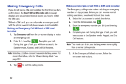 Galaxy S4. Making Emergency Calls