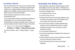 Galaxy S4. Extending Your Battery Life