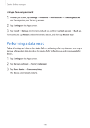 Galaxy-S5. Performing a data reset