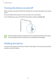 Galaxy-S5. Holding the device