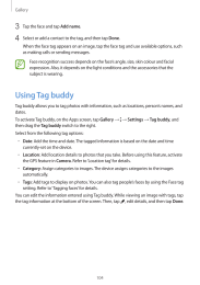 Galaxy-S5. Using Tag buddy