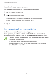 Galaxy-S5. Increasing touch screen sensitivity