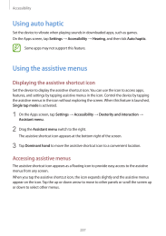 Galaxy-S5. Using the assistive menus