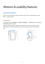 Galaxy-S5. Control motions