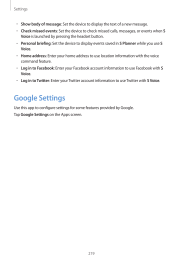 Galaxy-S5. Google Settings