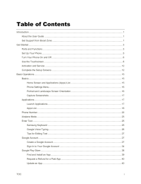 Samsung Galaxy J3. Table of Contents