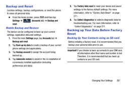 Samsung Galaxy Light. Backing up Your Data Before Factory Reset