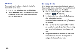 Samsung Galaxy Light. Blocking Mode