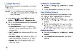 Samsung Galaxy Light. Location Services