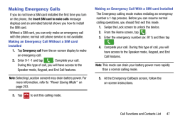 Samsung Galaxy Light. Making Emergency Calls