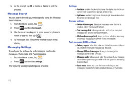 Samsung T769 Galaxy S Blaze. Messaging Settings