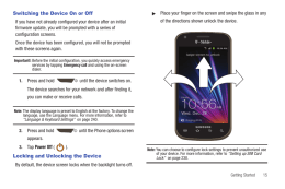 Samsung T769 Galaxy S Blaze. Locking and Unlocking the Device